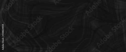 Obraz na płótnie Black marble oil ink liquid swirl texture for do ceramic counter dark abstract light background, Black Oil or Petrol liquid flow, liquid metal close-up, wide horizontal banner
