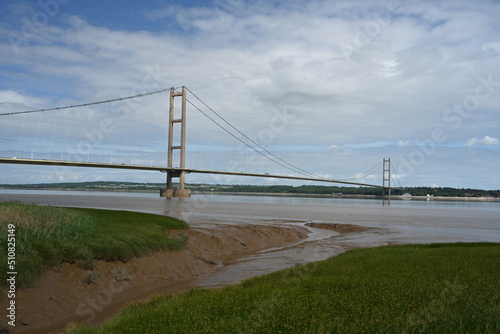 View of Humber Bridge from Barton Haven, Lincolnshire 