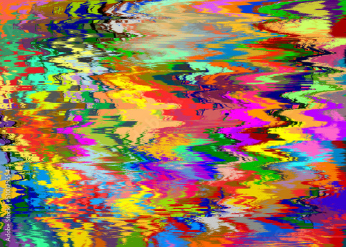 Background image formed with vibrant colors. Reflection of colored lights in the water.