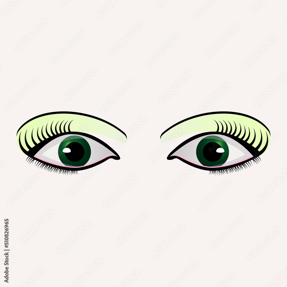 Vector illustrations of realistic eyes