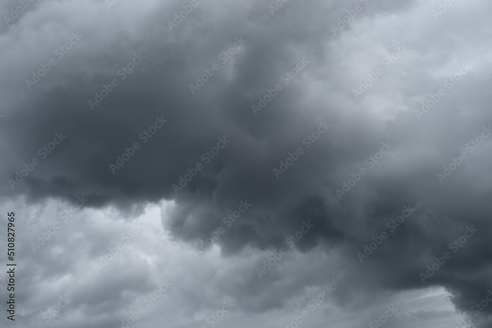Obraz premium Cumulonimbus cloud formations on tropical sky , Nimbus moving , Abstract background from natural phenomenon and gray clouds hunk , Thailand