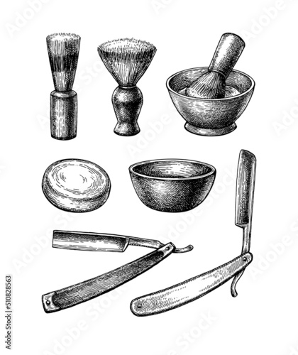 Shaving accessories big set.