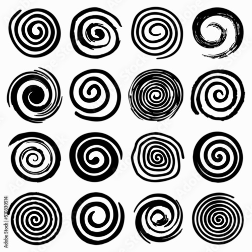 Hand Drawn Spiral Vector Collection