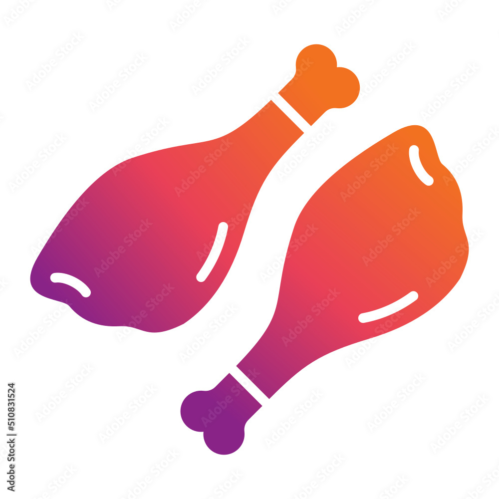 Fototapeta premium Chicken Leg Icon