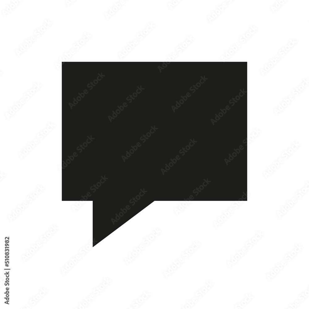Chat bubble solid icon. Empty speech bubble glyph vector symbol. Chat bubble solid icon. Empty speech bubble glyph vector symbol.
