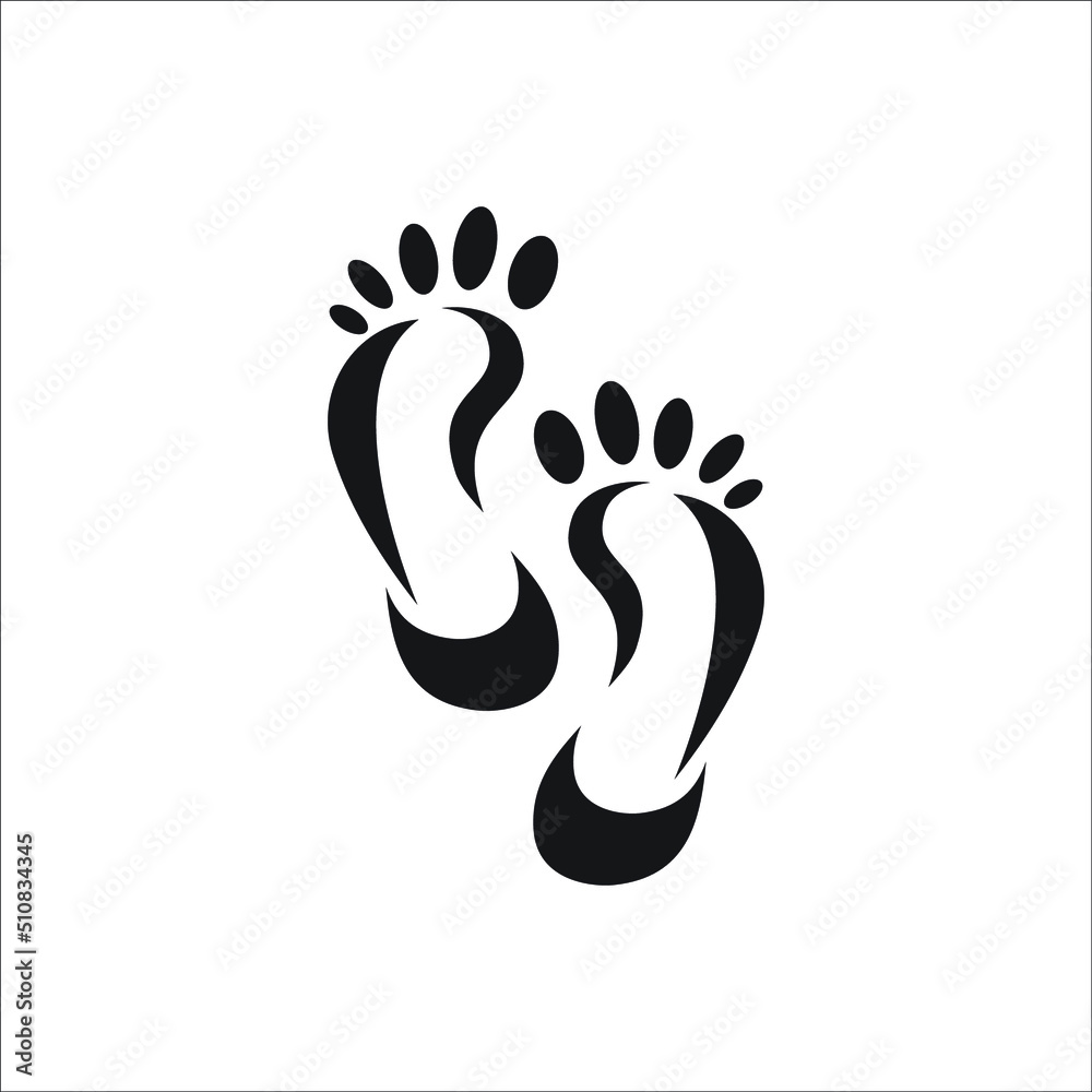 Fototapeta premium Foot spa logo brand illustration.
