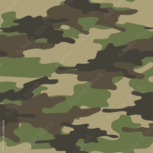 military green camouflage. vector seamless print. army camouflage for clothing or printing
