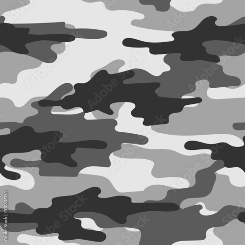 grey military camouflage. vector seamless print. army camouflage for clothing or printing