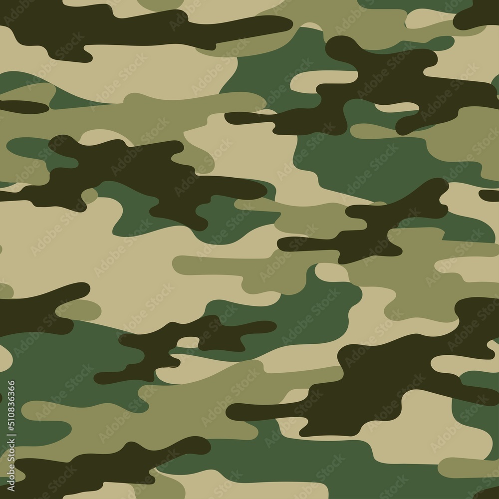 Fototapeta premium green military camouflage. seamless print on clothing or print