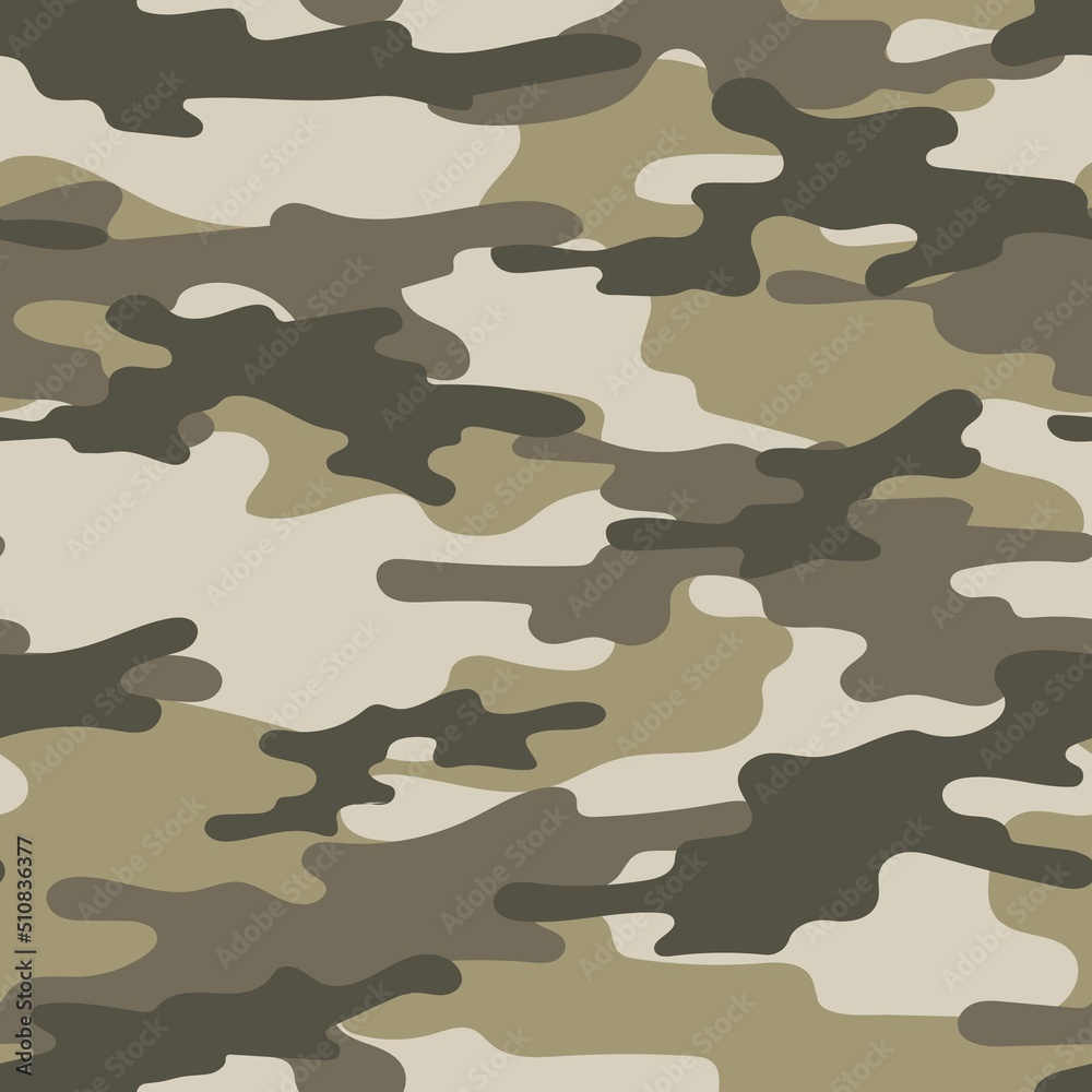 Fototapeta premium brown military camouflage. seamless print on clothing or print