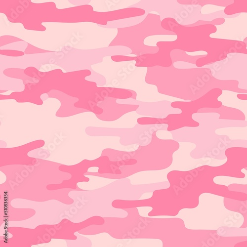 military pink camouflage. seamless print on clothing or print