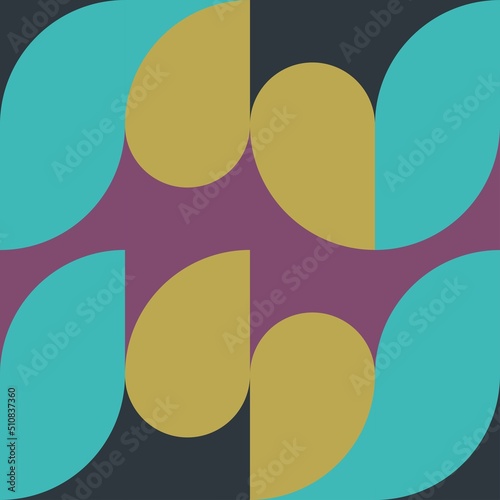 A Scandinavian piece of art made using simple geometric shapes and hand-drawn shapes. Abstract vector composition useful for backgrounds, poster design, fabric prints, invitation letters.		