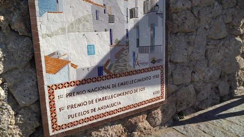 Welcome to Frigiliana sign in Andalusia, Spain photo