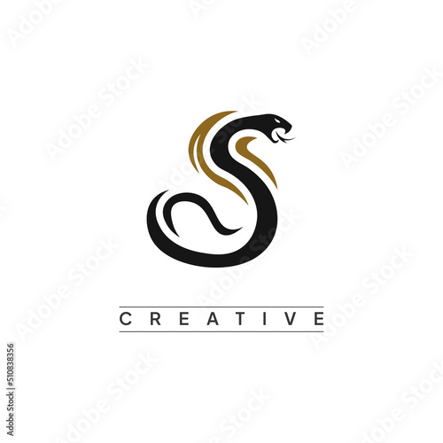 Snake Letter S Logo Vector Tribal Style photo