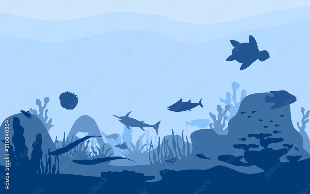 underwater world illustration