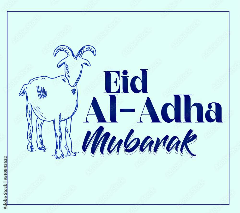 eid al adha mubarak vector illustration poster