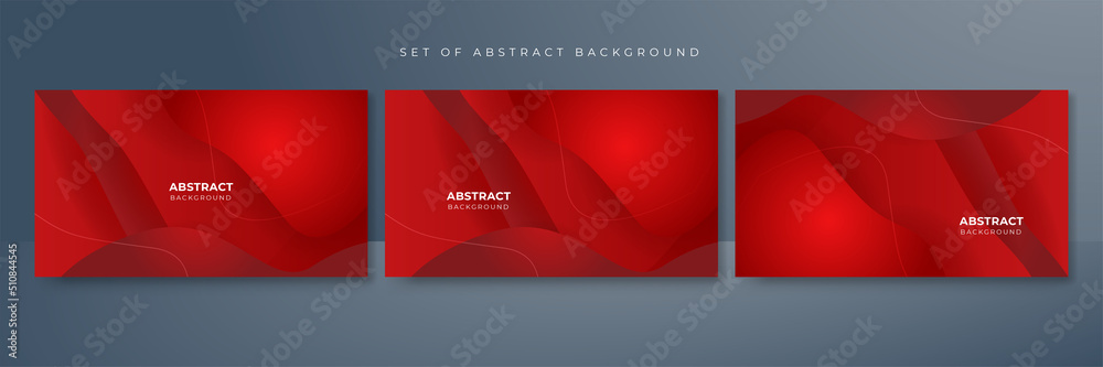 red banner geometric shapes abstract modern technology background design. Vector abstract graphic presentation design banner pattern background web template.