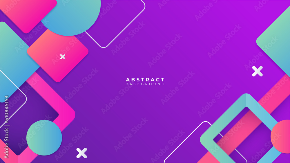 Abstract colorful purple pink shapes presentation background. Gradient dynamic lines background. Modern mosaic pattern colorful geometric design background