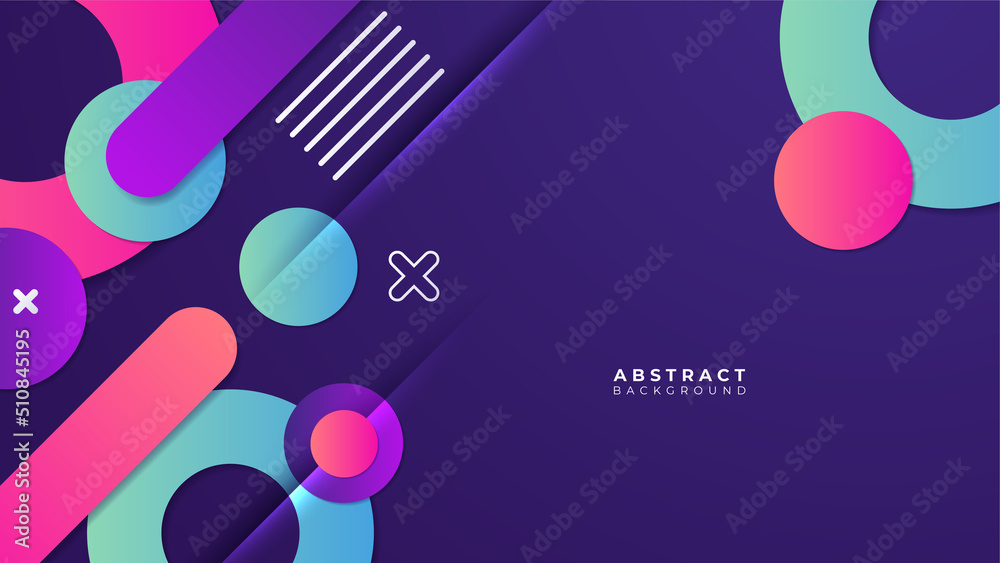 Abstract colorful purple pink shapes presentation background