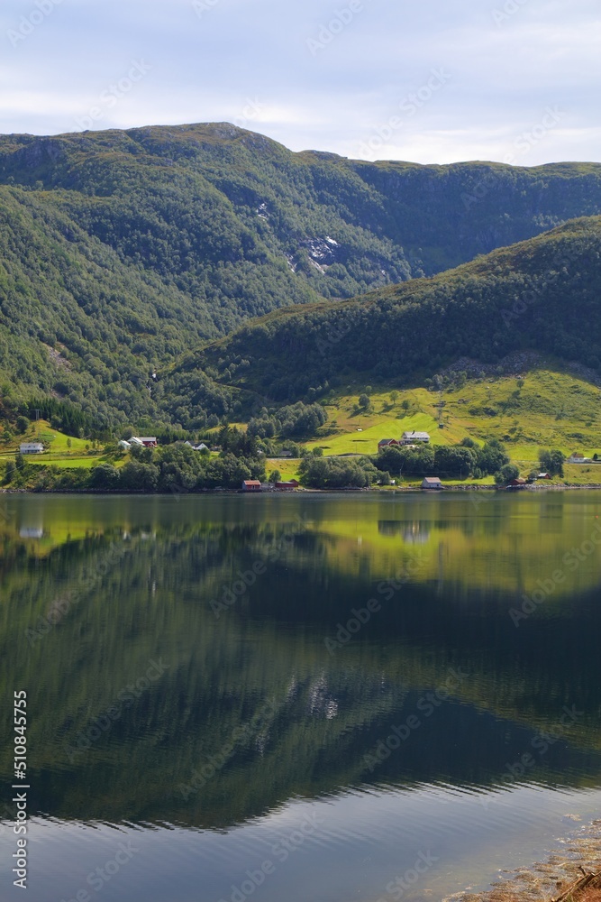 Norway village by the fjord