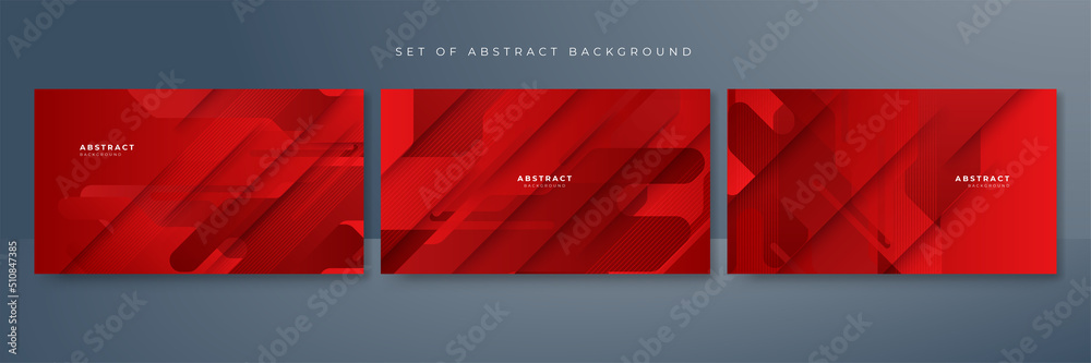 red banner geometric shapes abstract modern technology background design. Vector abstract graphic presentation design banner pattern background web template.
