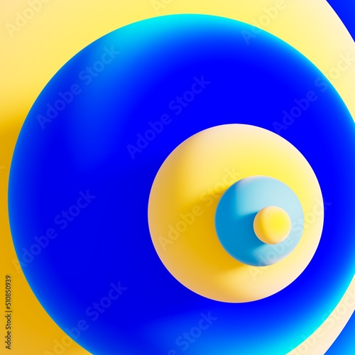 Abstract background of colorful spheres.3d render