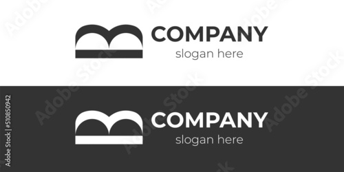 Logo company monochrome logo design logo template lette b logo company business logo