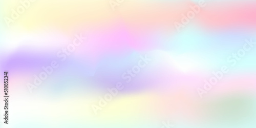 horizontal abstract pastel holographic texture. Holographic Rainbow foil. Blurred abstract Modern pastel colored holographic
