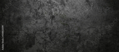 Black stone concrete texture backdrop background anthracite panorama. Panorama dark grey black slate background or texture.