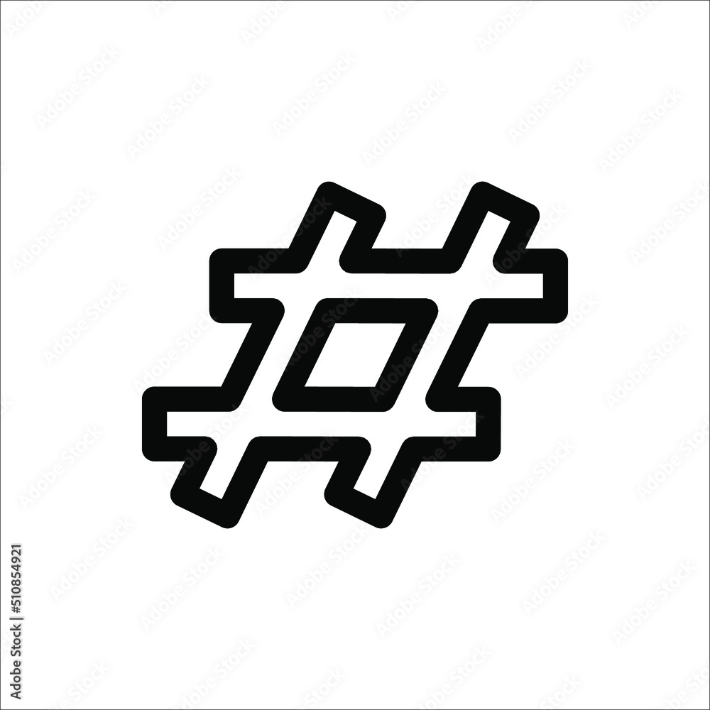 Fototapeta premium hashtag icon logo vector on white background