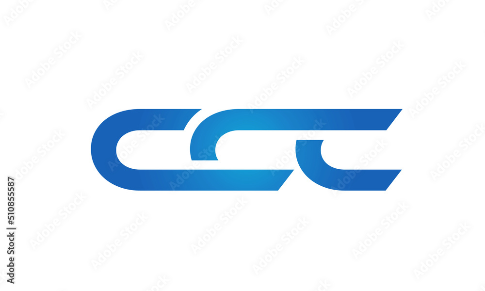 Connected CCC Letters logo Design Linked Chain logo Concept Connected CCC Letters logo Design Linked Chain logo Concept