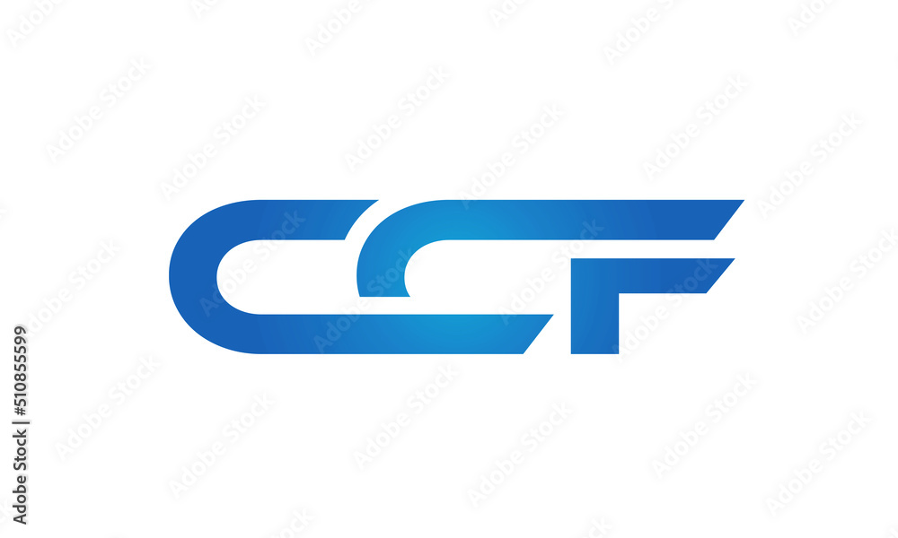 Connected CCF Letters logo Design Linked Chain logo Concept Connected CCF Letters logo Design Linked Chain logo Concept