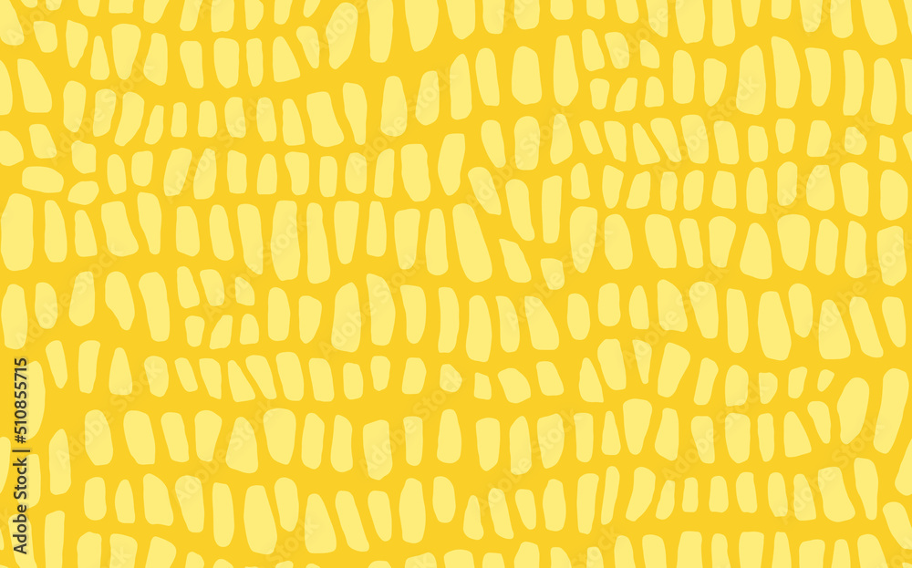 Fototapeta premium Abstract modern crocodile leather seamless pattern. Animals trendy background. Orange decorative vector illustration for print, fabric, textile. Modern ornament of stylized alligator skin