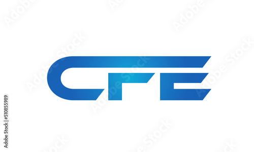Connected CFE Letters logo Design Linked Chain logo Concept photo