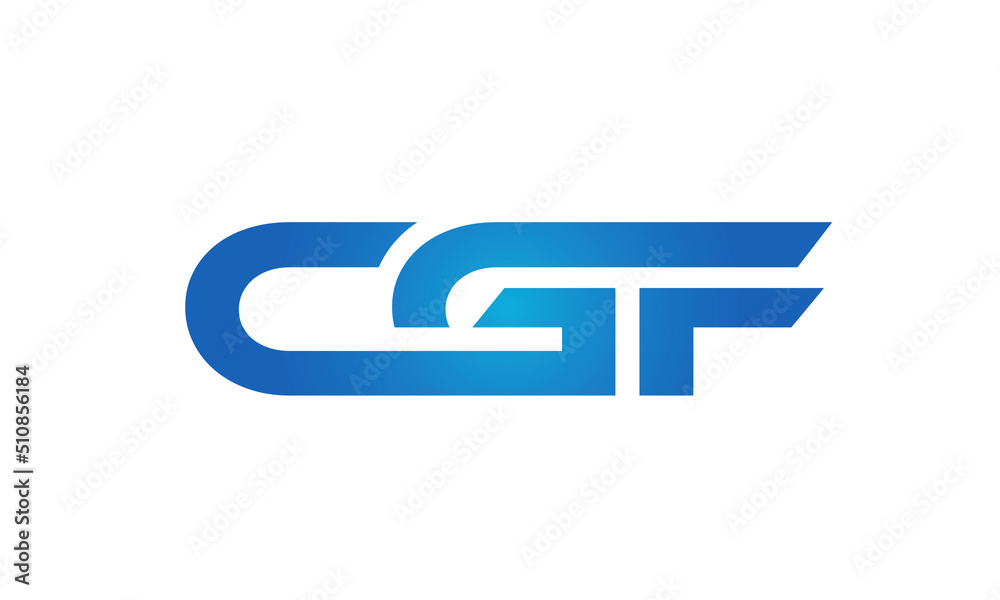Connected CGF Letters logo Design Linked Chain logo Concept Connected CGF Letters logo Design Linked Chain logo Concept