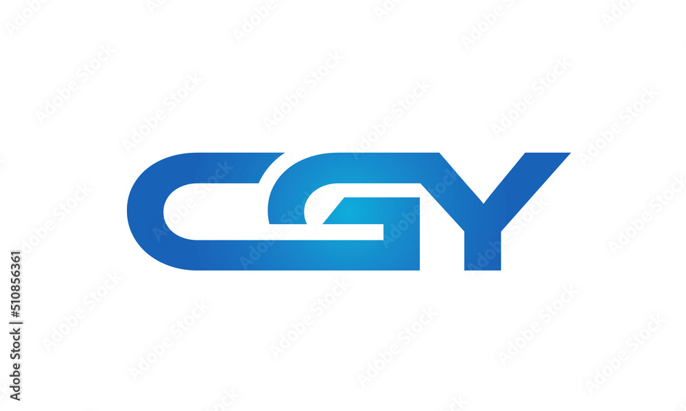 Connected CGY Letters logo Design Linked Chain logo Concept Connected CGY Letters logo Design Linked Chain logo Concept