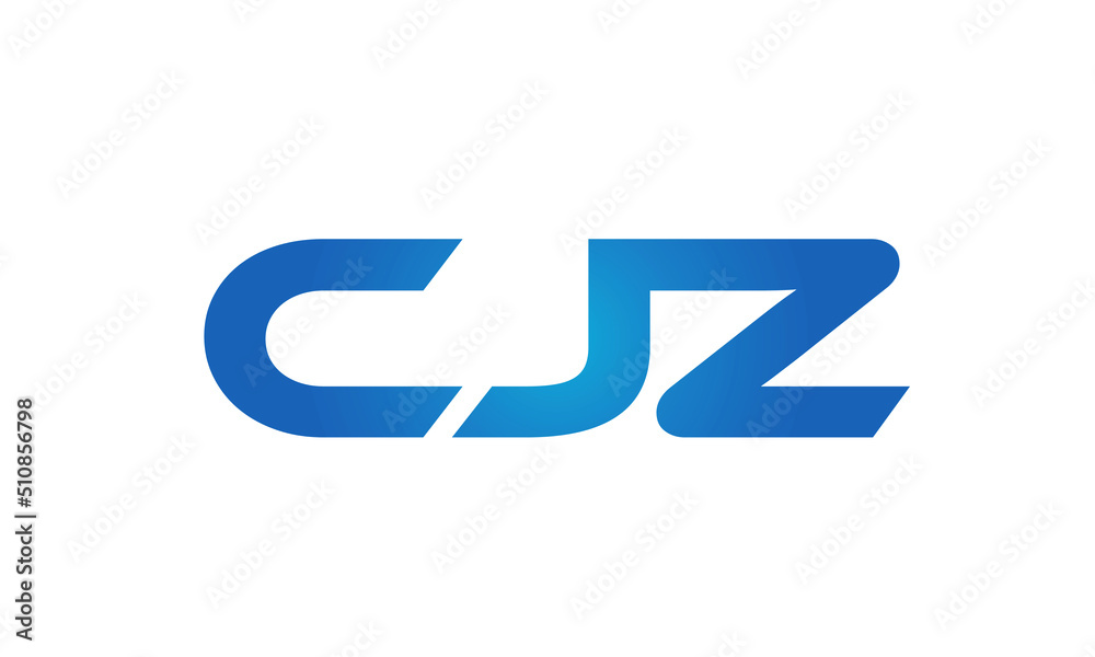 Connected CJZ Letters logo Design Linked Chain logo Concept Connected CJZ Letters logo Design Linked Chain logo Concept