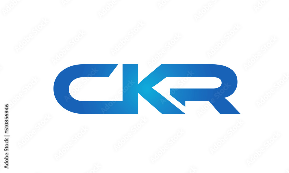 Connected CKR Letters logo Design Linked Chain logo Concept Connected CKR Letters logo Design Linked Chain logo Concept