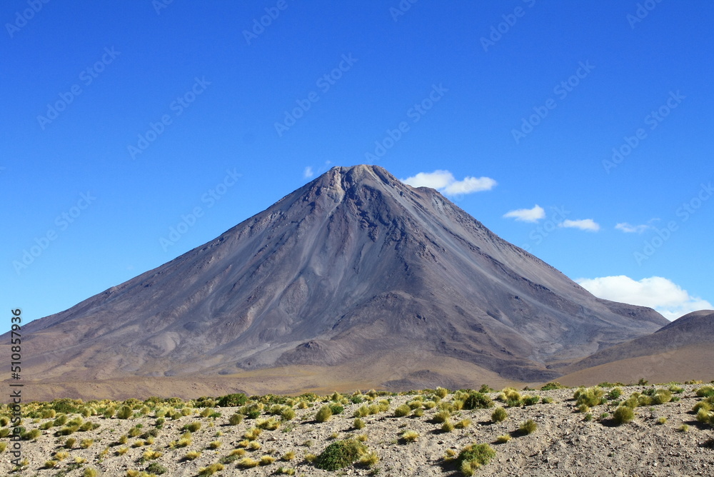volcano in atacama desert in chile