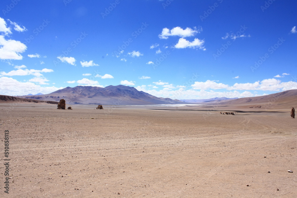 Panoramic view over the Atacama desert near Salar de Tara in Chile Panoramic view over the Atacama desert near Salar de Tara in Chile