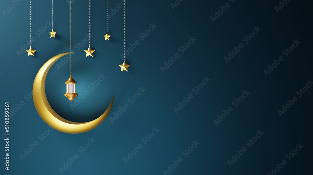 Islamic greeting card 3d rendering Eid Mubarak post template Islamic greeting card 3d rendering Eid Mubarak post template