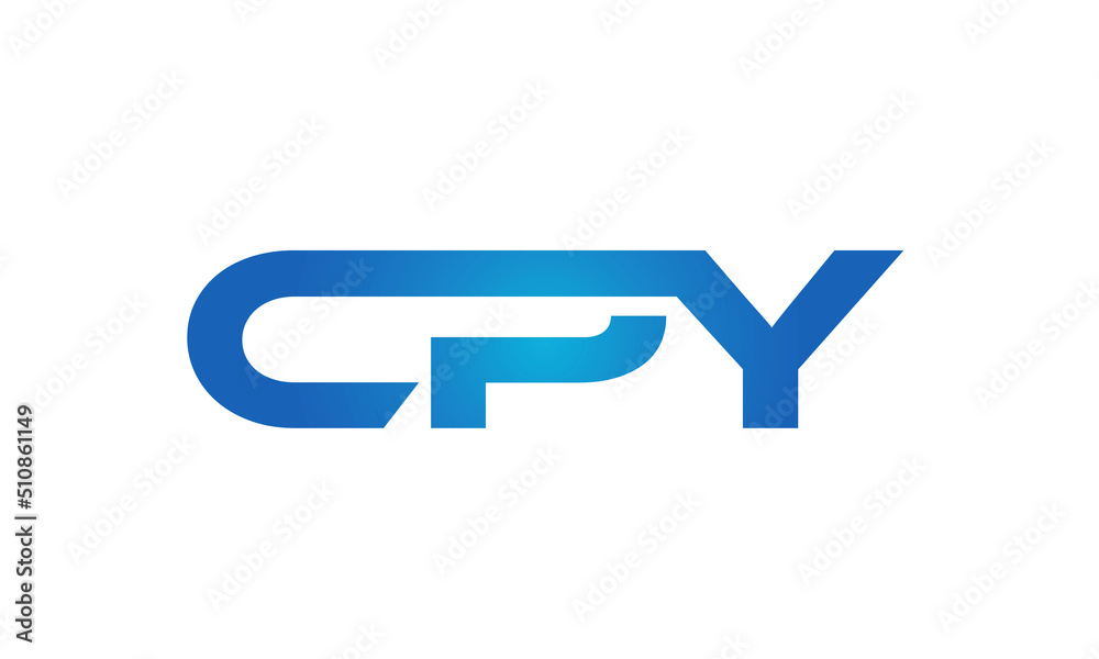 Connected CPY CLetters logo Design Linked Chain logo Concept Connected CPY CLetters logo Design Linked Chain logo Concept