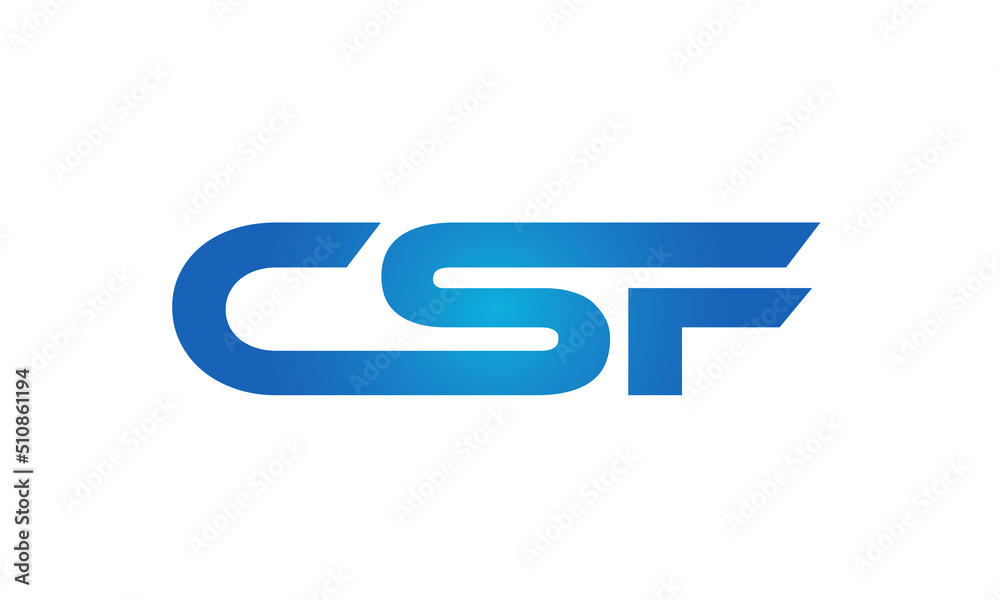 Connected CSF Letters logo Design Linked Chain logo Concept Connected CSF Letters logo Design Linked Chain logo Concept