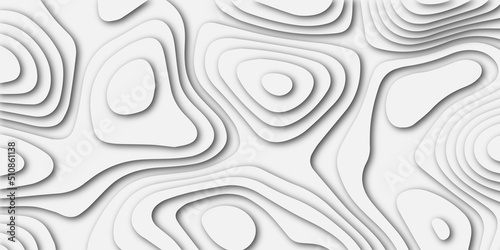 Abstract white papercut background with waves. Abstract papercut and multi layer cutout geometric pattern on vector, Abstract soft white background with waves, textured Papercut ><