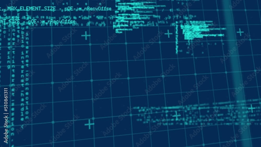 Animation of data processing on navy background Animation of data processing on navy background