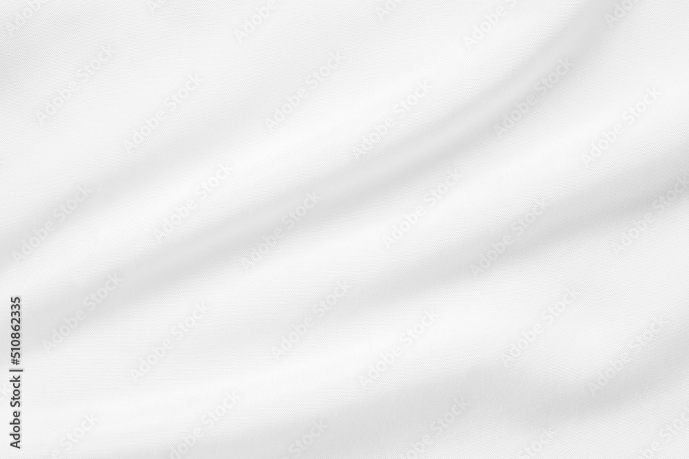 Abstract white fabric with soft wave texture background