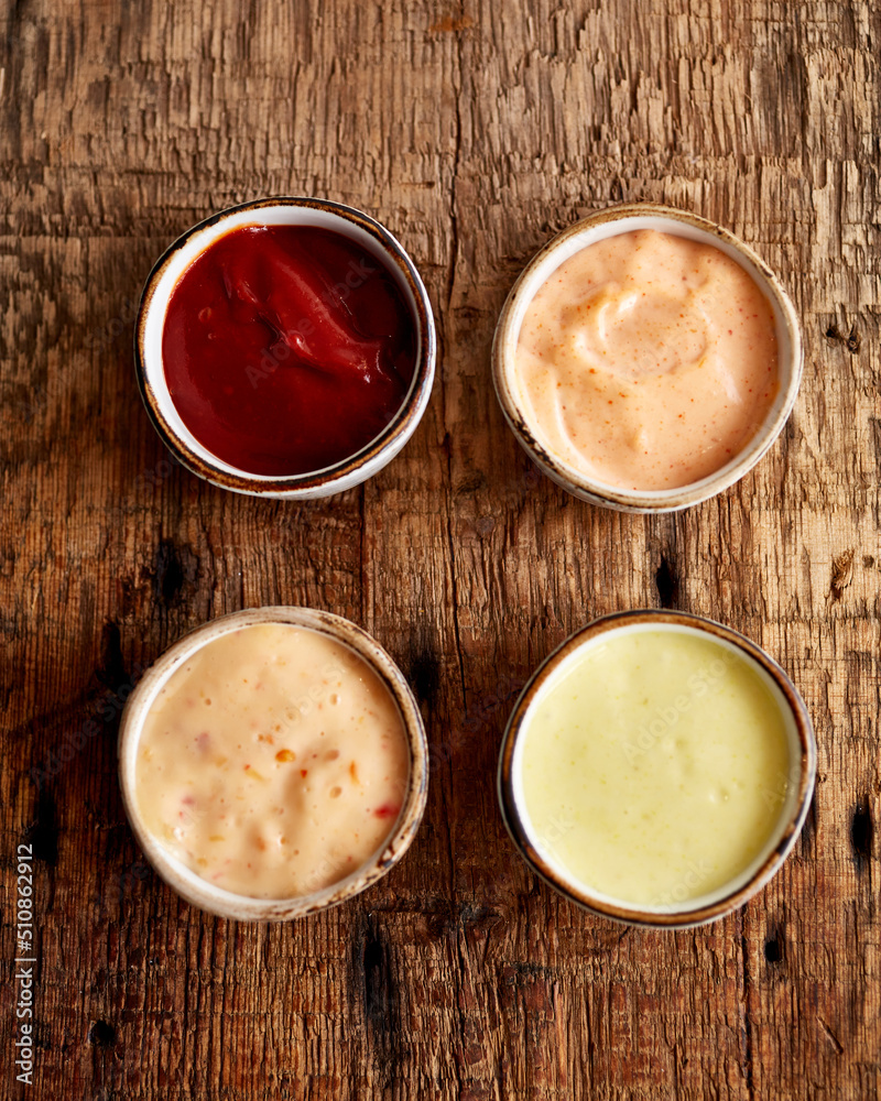 Quartet of sauces Quartet of sauces