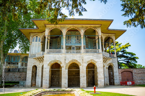 Architecture and park territory of Topkapi Palace in Istanbul, Turkey