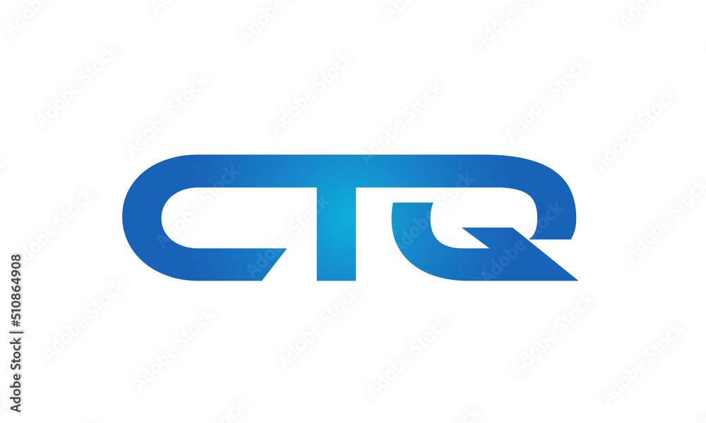 Connected CTQ Letters logo Design Linked Chain logo Concept Connected CTQ Letters logo Design Linked Chain logo Concept