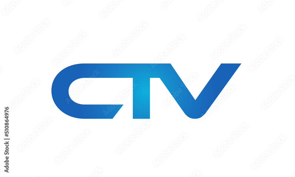 Connected CTV Letters logo Design Linked Chain logo Concept Connected CTV Letters logo Design Linked Chain logo Concept